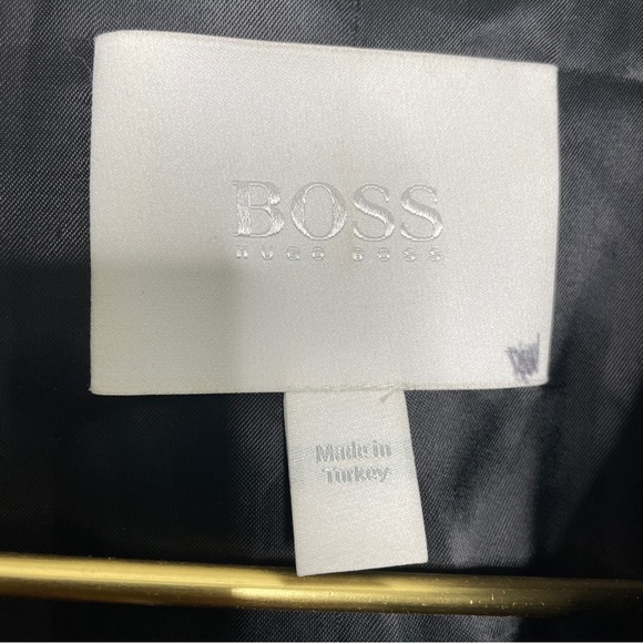 Boss Womens Wool Coat Black Studded Size 10 - Picture 5 of 9